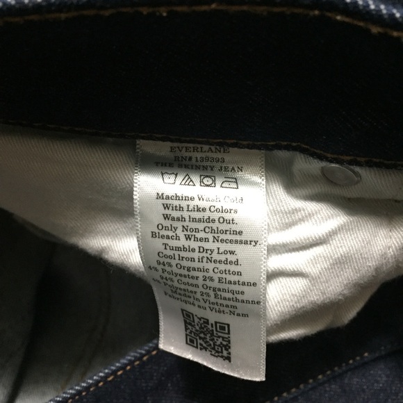 Everlane Uniform Skinny Jeans Men’s 31x30 Dark Wash Blue Indigo Stretch Organic - Picture 8 of 10